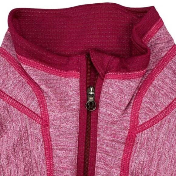 Lululemon Run For Gold 1/2 Zip Heathered Bumble Berry Size 4 - Picture 10 of 13